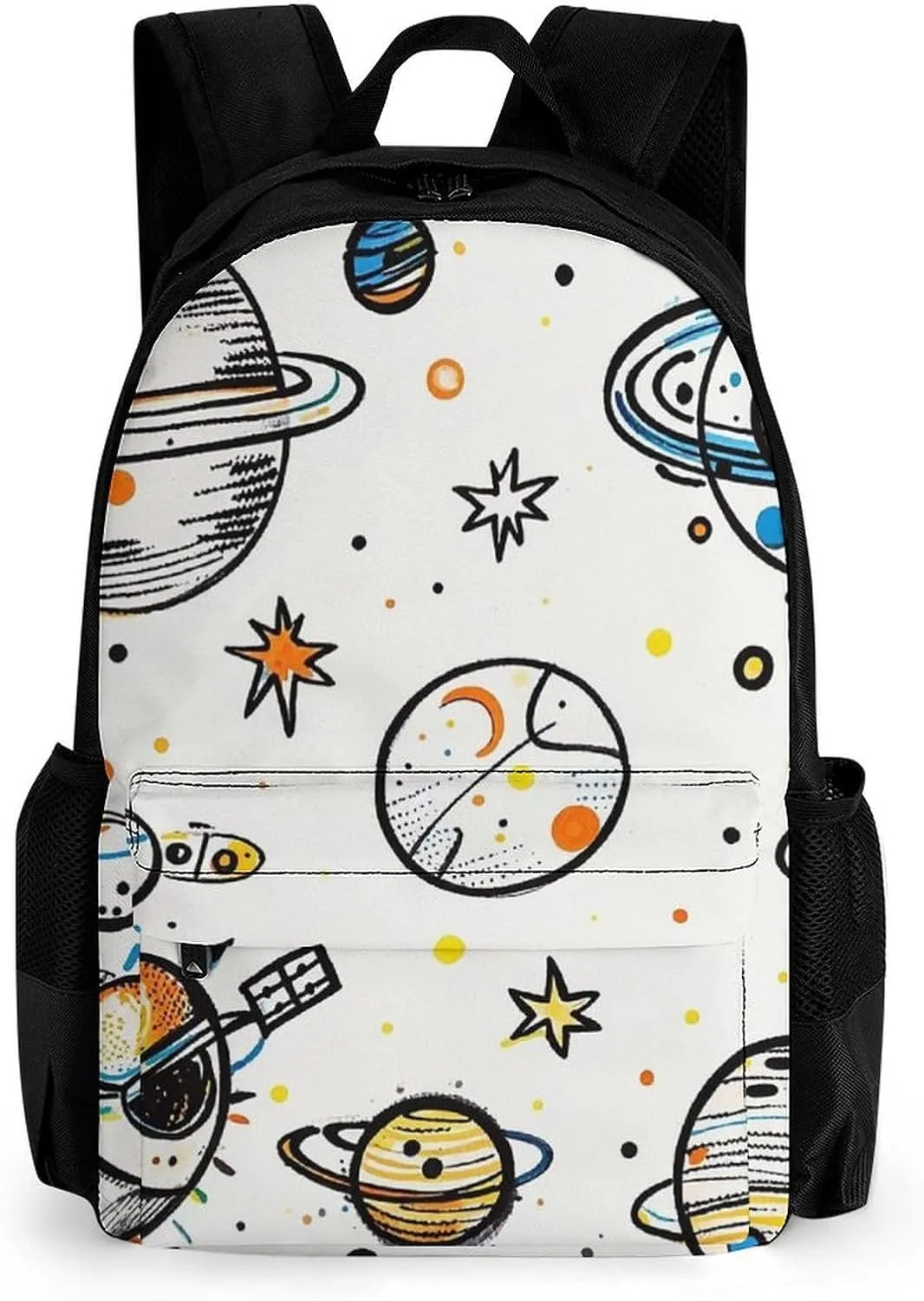 Laptop Backpack for Men Women Graffiti Astronaut Spacecraft Backpack Casual Bag Travel Backpack Simple Bag for Hiking
