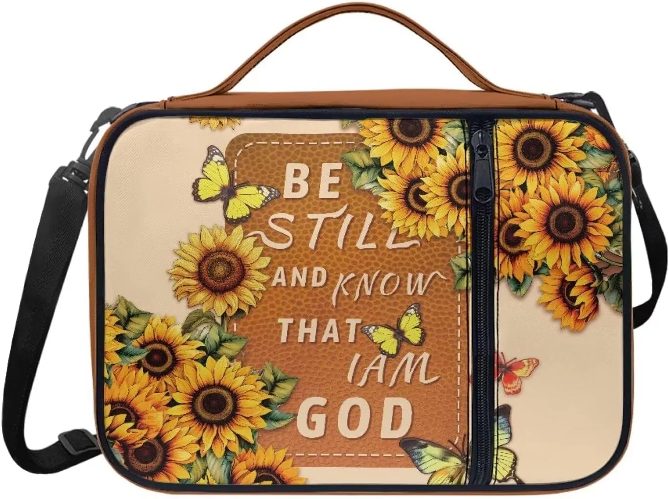 Large Bible Bag Bible Case for Women Bible Cover Case Bible Covers with Shoulder Strap Church Bag Christian Print