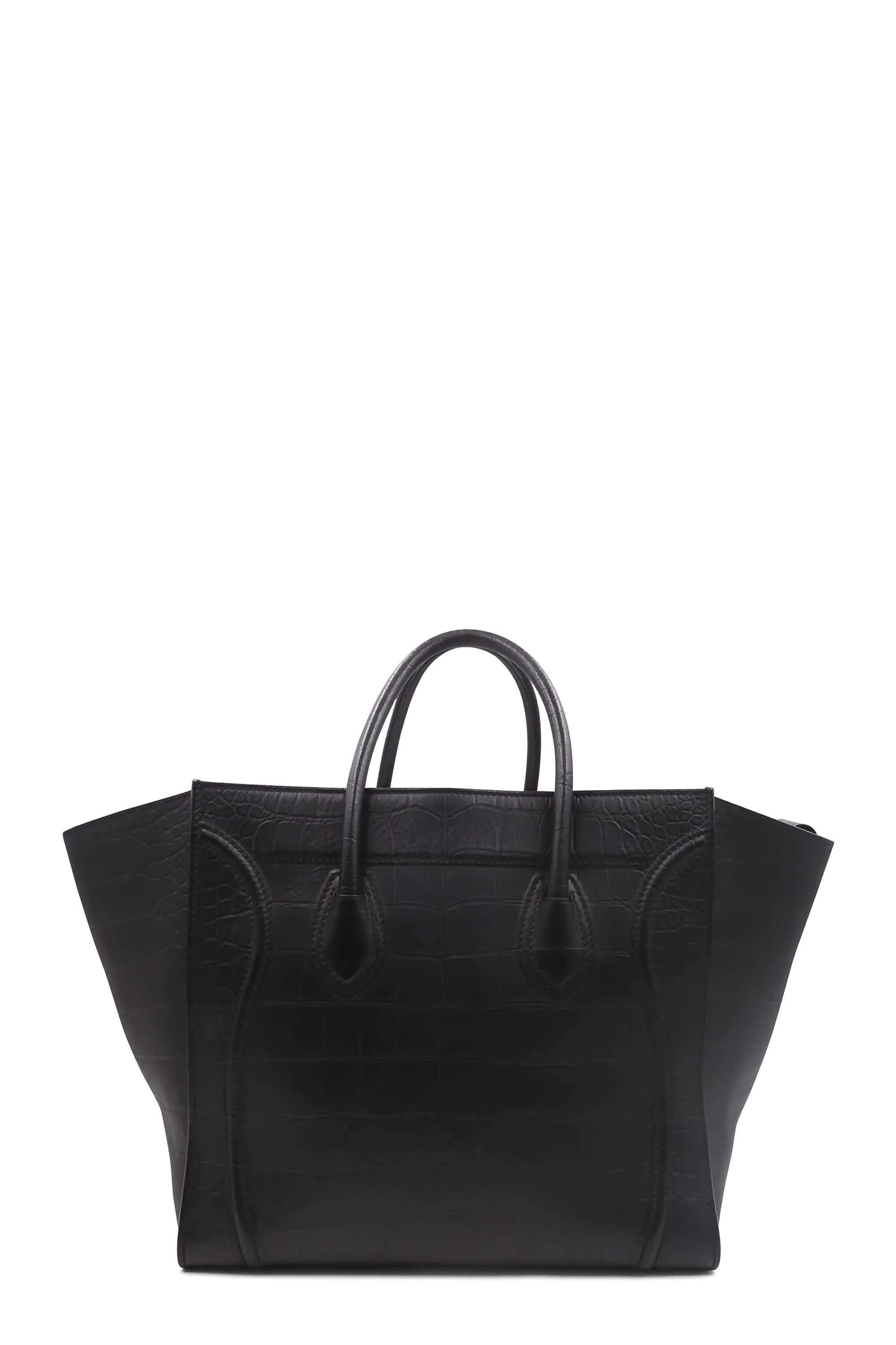 Large Phantom Black Crocodile Embossed
