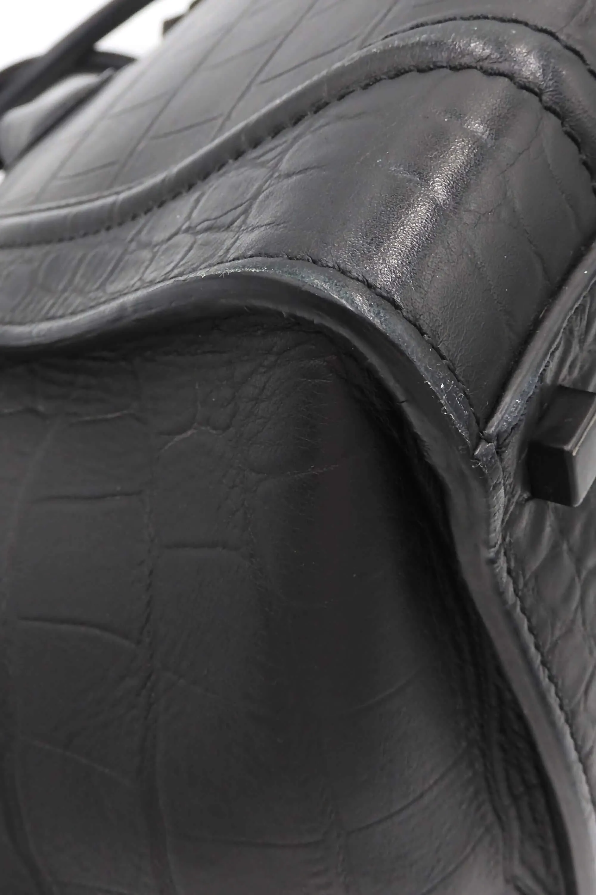 Large Phantom Black Crocodile Embossed