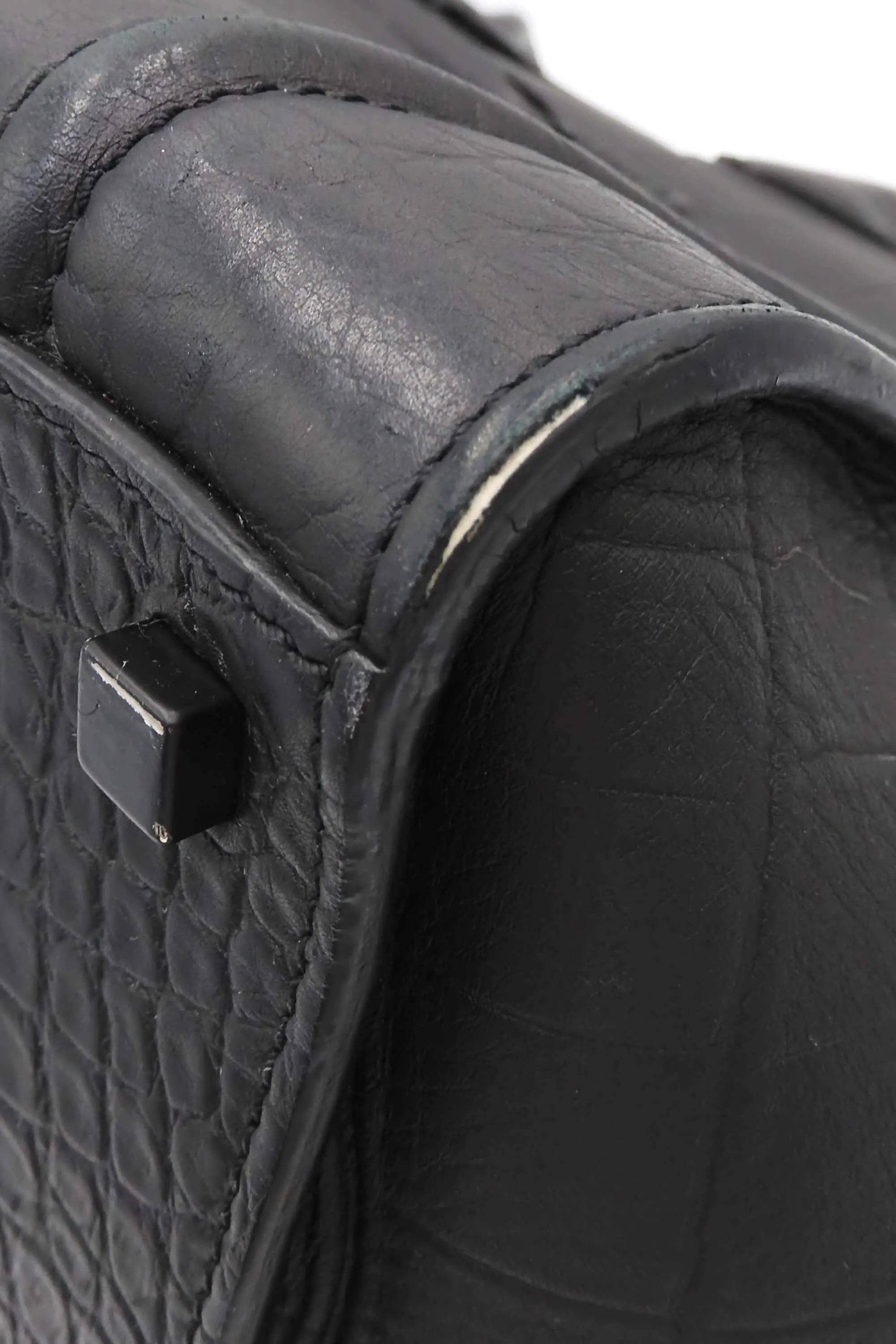 Large Phantom Black Crocodile Embossed