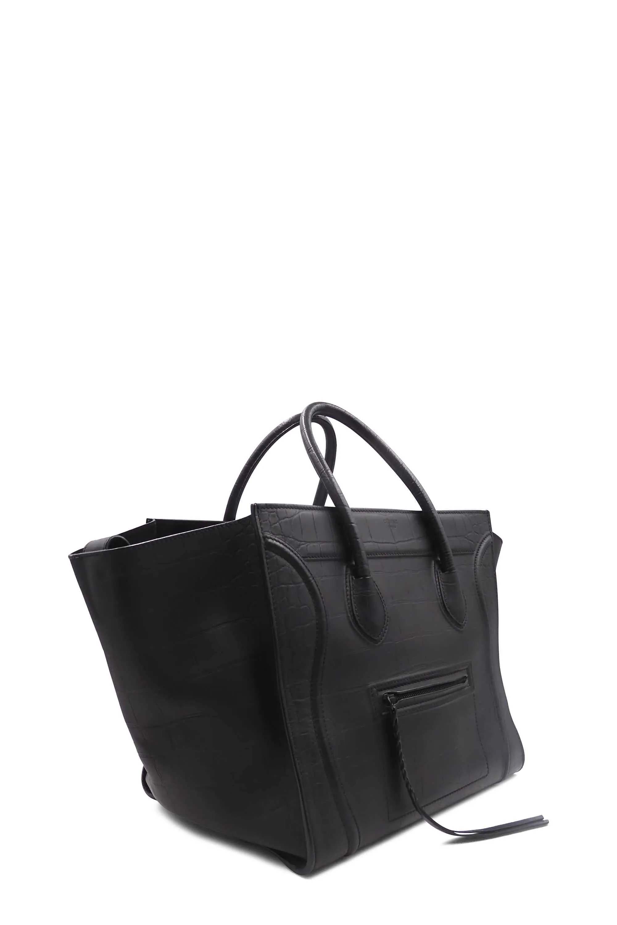 Large Phantom Black Crocodile Embossed