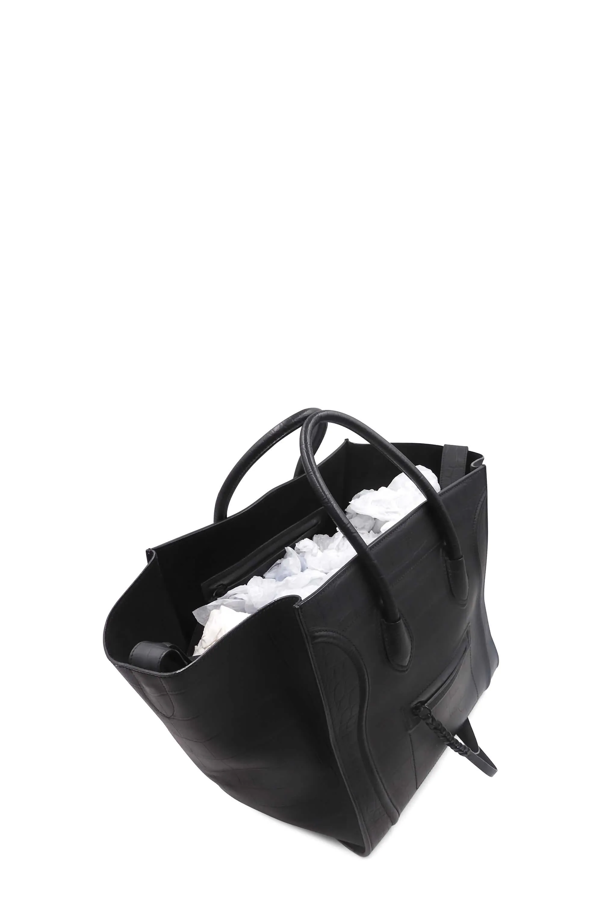 Large Phantom Black Crocodile Embossed