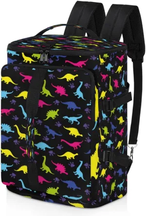 Large Sports Gym Bag With Shoe & Laptop Compartment 47L Waterproof Travel Duffel Bags for Men Women Rainbow Dinosaur Luggage Backpack Duffle Bag