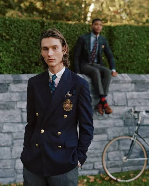Lauren Hand-Embroidered Crest Patch on Black Felt – Perfect for Blazers, Jackets, and T-Shirts