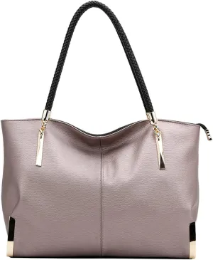 Leather Tote Handbags for Women, Ladies Large Top-handle Purse Shoulder Bags