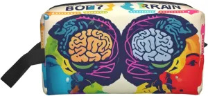 Left and Right Brain Advantage print Travel Toiletry bag Toiletry bag for women men Cosmetic bag Travel accessories for Women Men