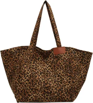 Leopard Print Tote Bags For Women Large-capacity Bag Single-shoulder Sag For Women Large Leopard Print Bag