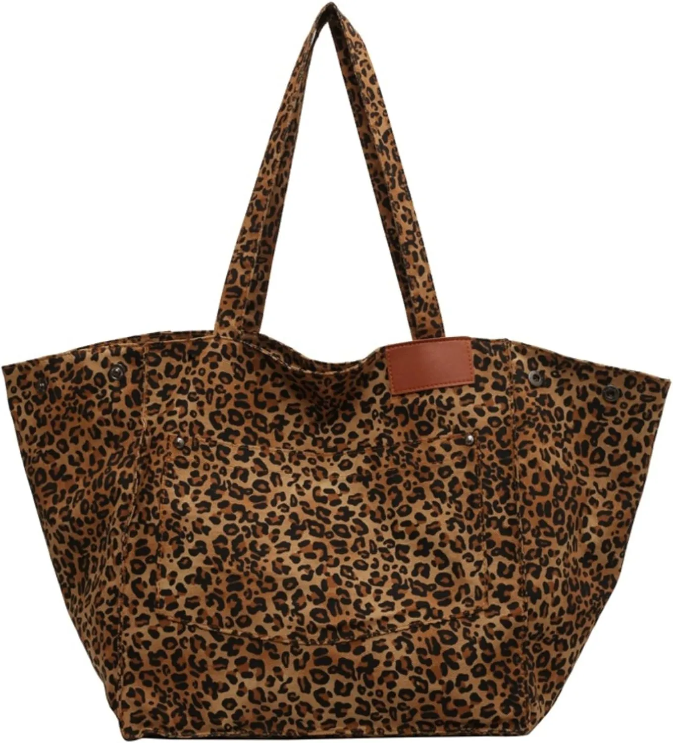 Leopard Print Tote Bags For Women Large-capacity Bag Single-shoulder Sag For Women Large Leopard Print Bag