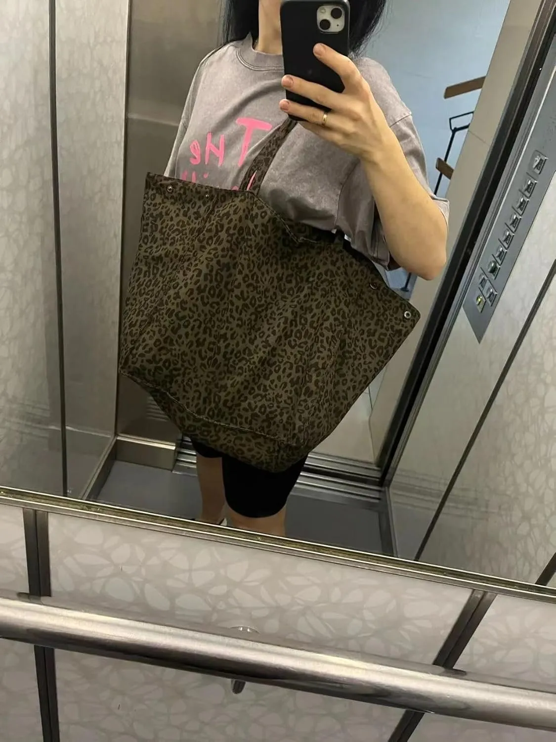 Leopard Print Tote Bags For Women Large-capacity Bag Single-shoulder Sag For Women Large Leopard Print Bag