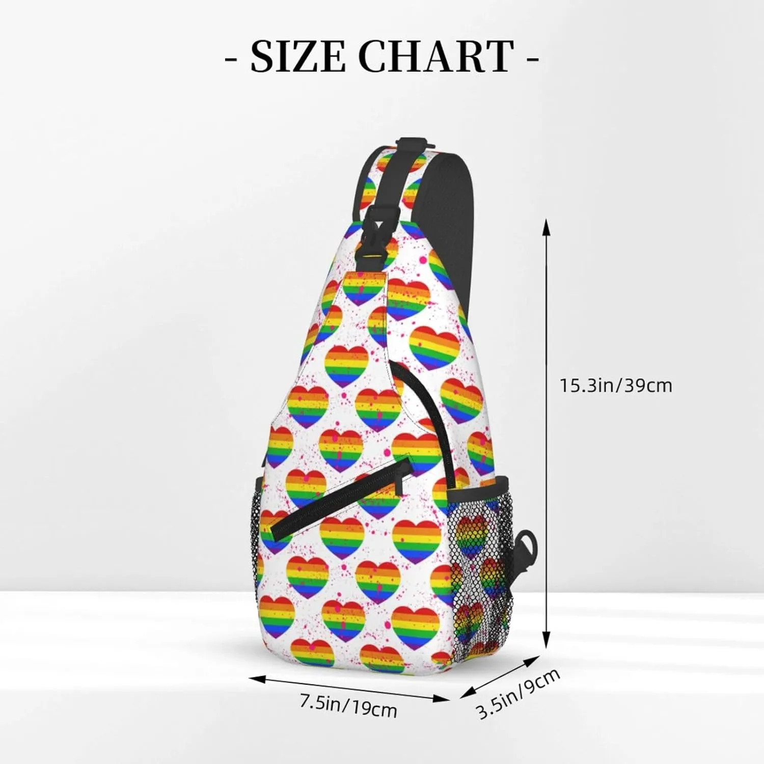 LGBT Gay Pride Sunflower Rainbow Love Crossbody Bag Adjustable Sling Bag Casual Chest Bags Travel Shoulder Backpack