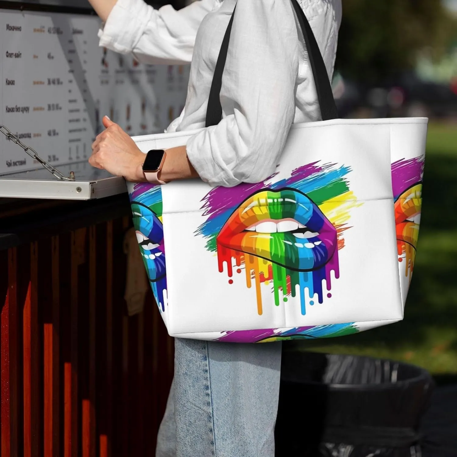 LGBT Pride Rainbow Gay proud Large Capacity Travel Bag Lightweight Shopping Handbag Beach Tote Bags Work Bag