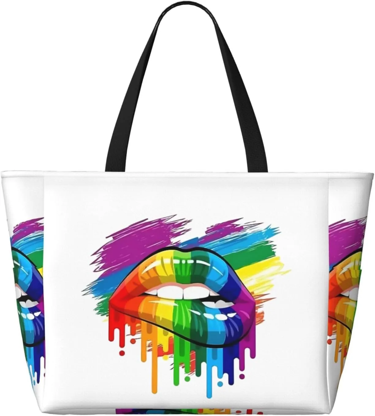 LGBT Pride Rainbow Gay proud Large Capacity Travel Bag Lightweight Shopping Handbag Beach Tote Bags Work Bag