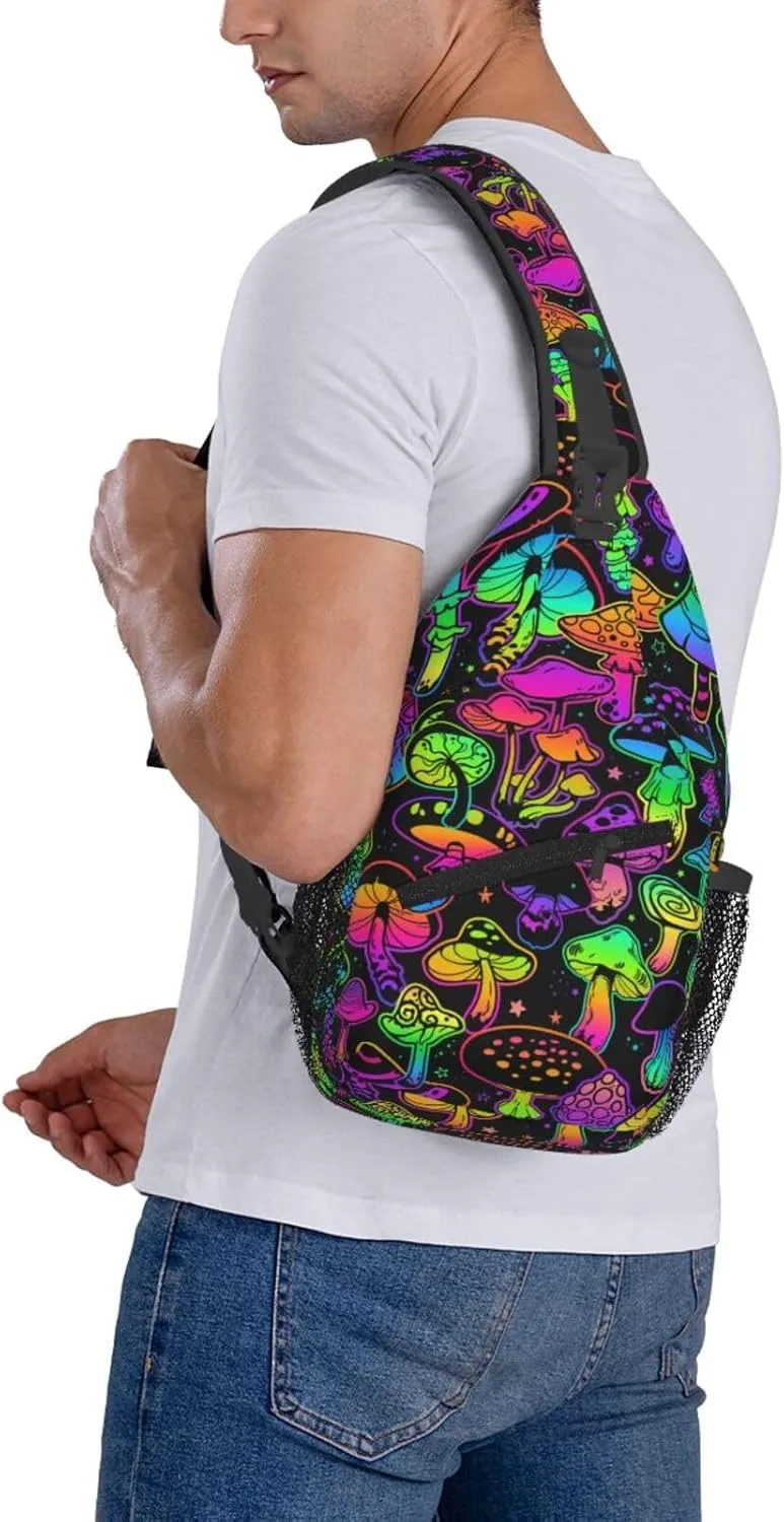 LGBT Rainbow Gay Pride Flag Handshake Love Pride Day Crossbody Bag Sling Bag Chest Bags Travel Shoulder Backpack