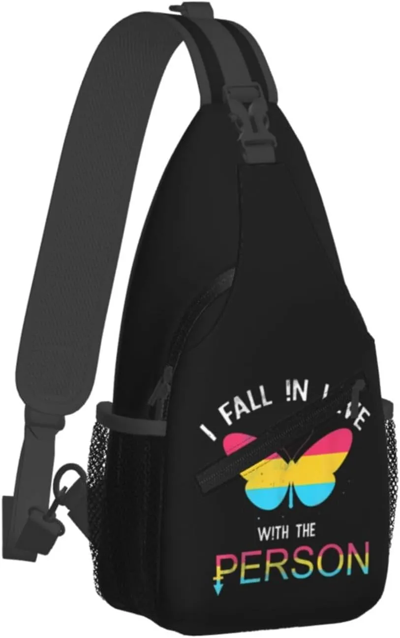 LGBT Rainbow Gay Pride Flag Handshake Love Pride Day Crossbody Bag Sling Bag Chest Bags Travel Shoulder Backpack
