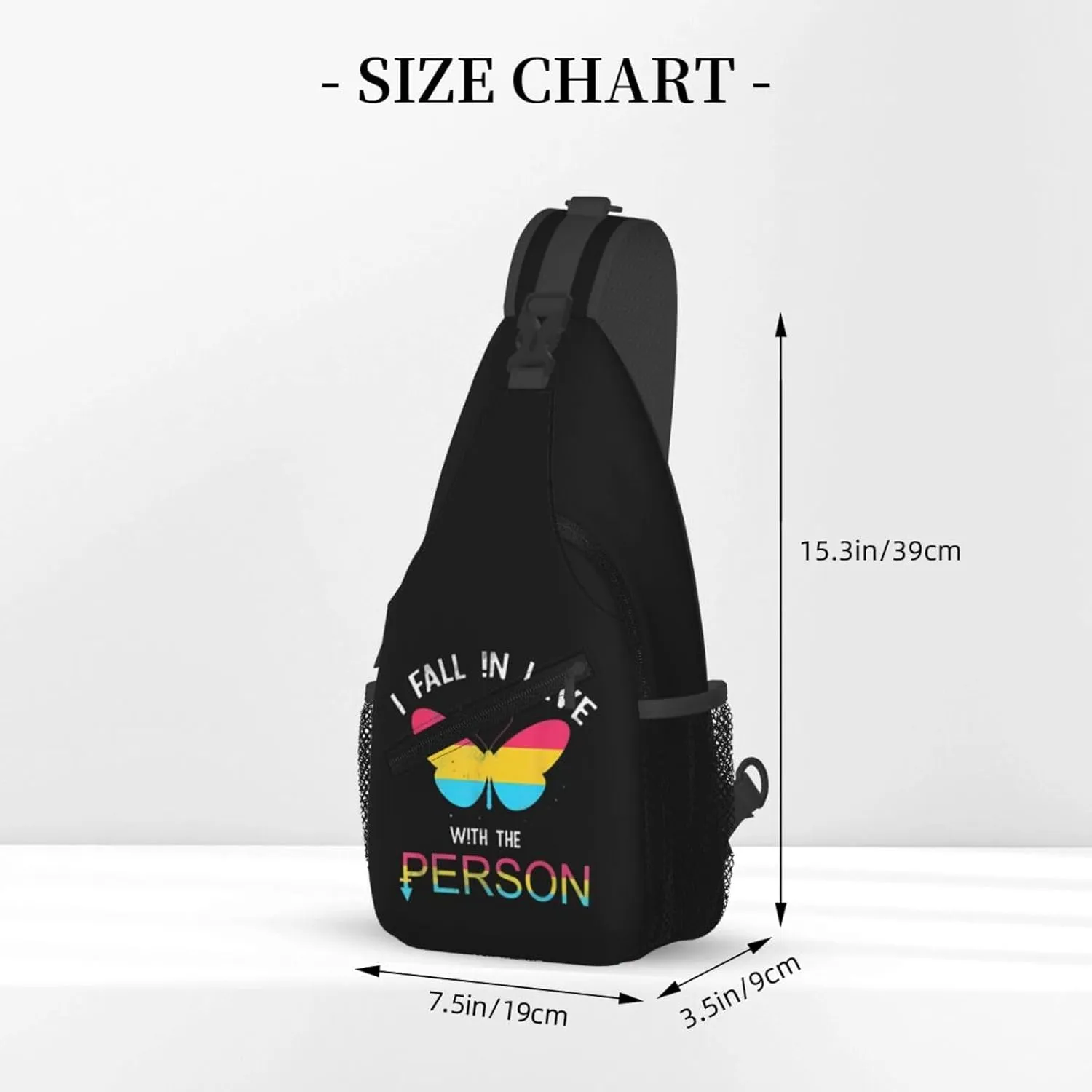 LGBT Rainbow Gay Pride Flag Handshake Love Pride Day Crossbody Bag Sling Bag Chest Bags Travel Shoulder Backpack