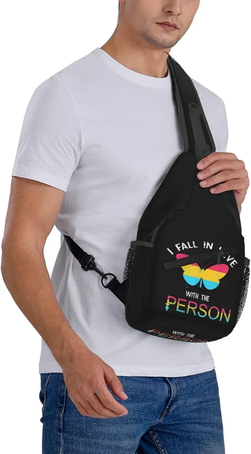 LGBT Rainbow Gay Pride Flag Handshake Love Pride Day Crossbody Bag Sling Bag Chest Bags Travel Shoulder Backpack