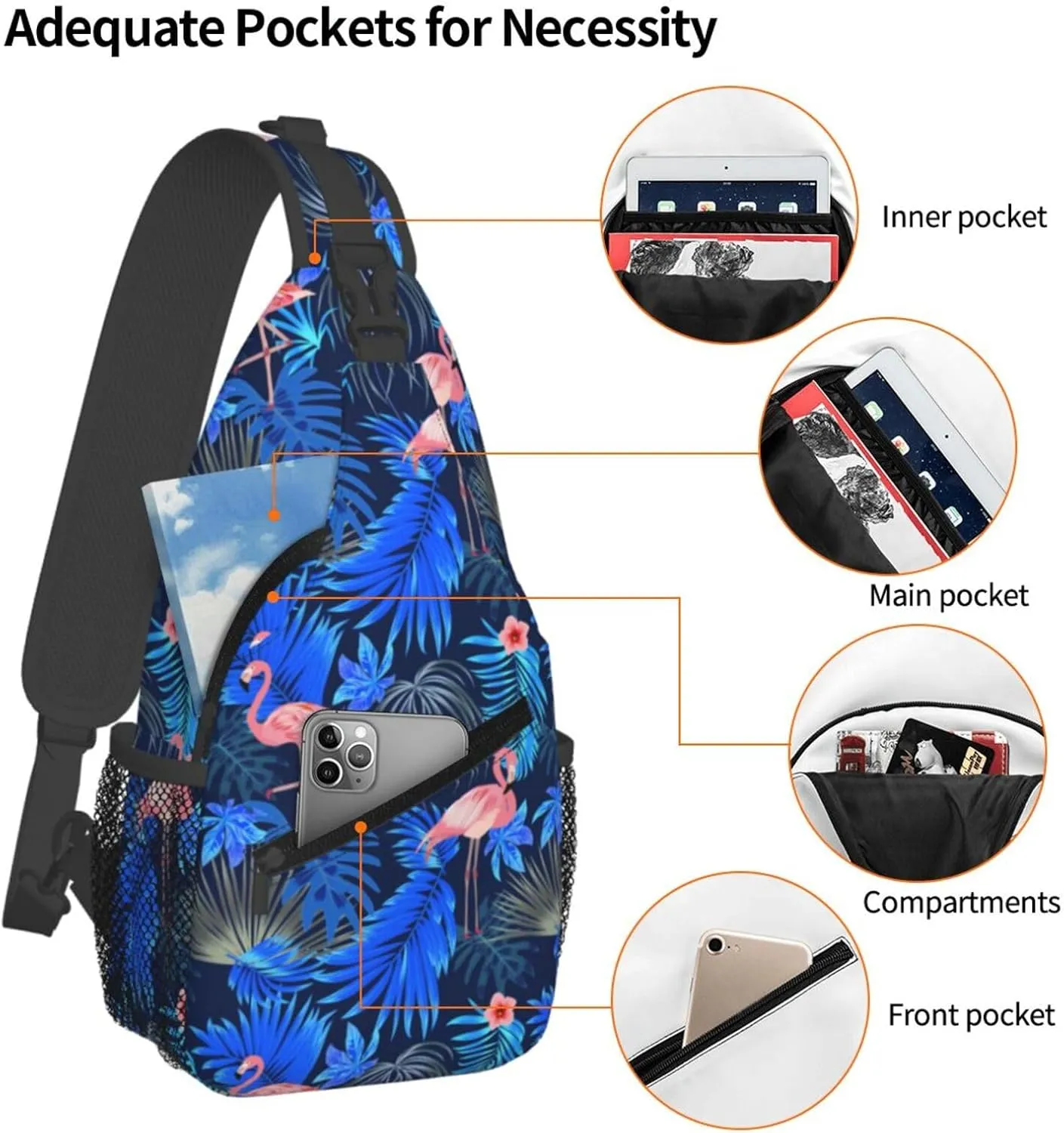 LGBT Rainbow Gay Pride Flag Handshake Love Pride Day Crossbody Bag Sling Bag Chest Bags Travel Shoulder Backpack