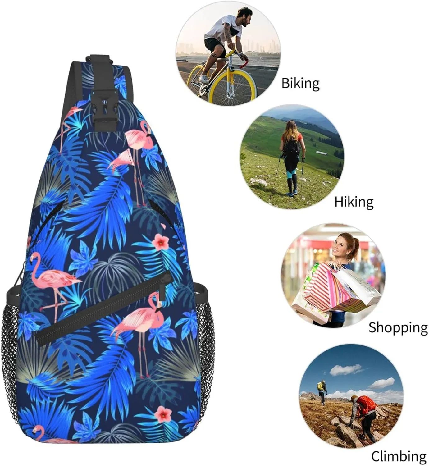 LGBT Rainbow Gay Pride Flag Handshake Love Pride Day Crossbody Bag Sling Bag Chest Bags Travel Shoulder Backpack