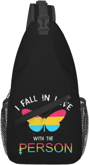 LGBT Rainbow Gay Pride Flag Handshake Love Pride Day Crossbody Bag Sling Bag Chest Bags Travel Shoulder Backpack