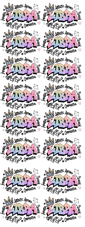 Libra Graffiti 60" DTF Direct to Film Ready to Ship Gang Sheet
