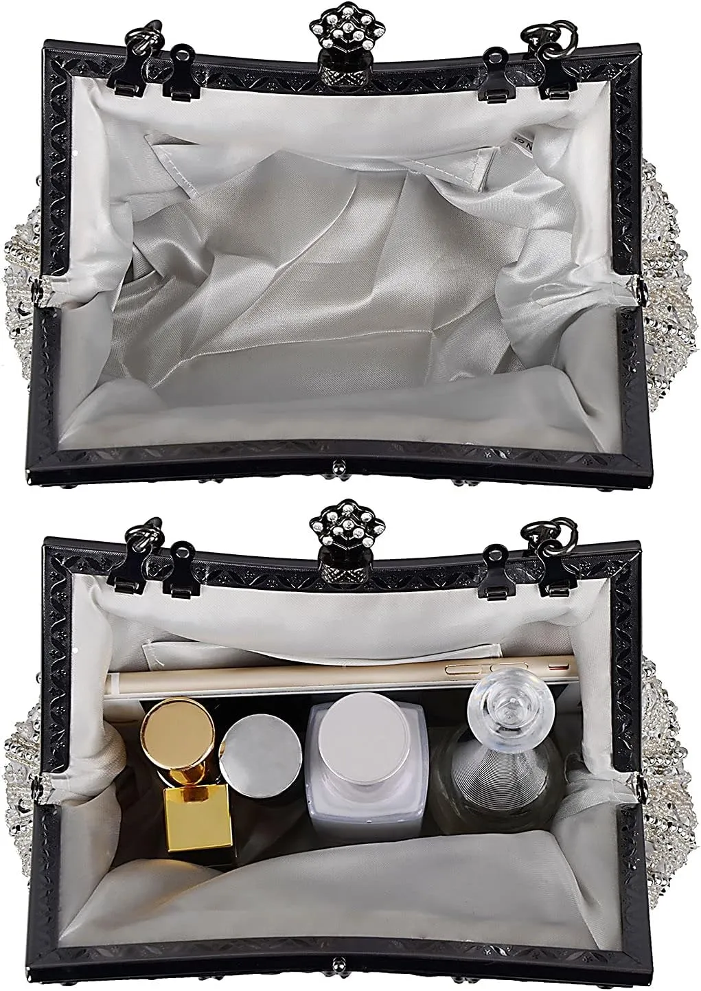 LIFEWISH 1920s Evening bags Unique Sequin Beaded Clutch Purses for Cocktail Wedding Party Prom
