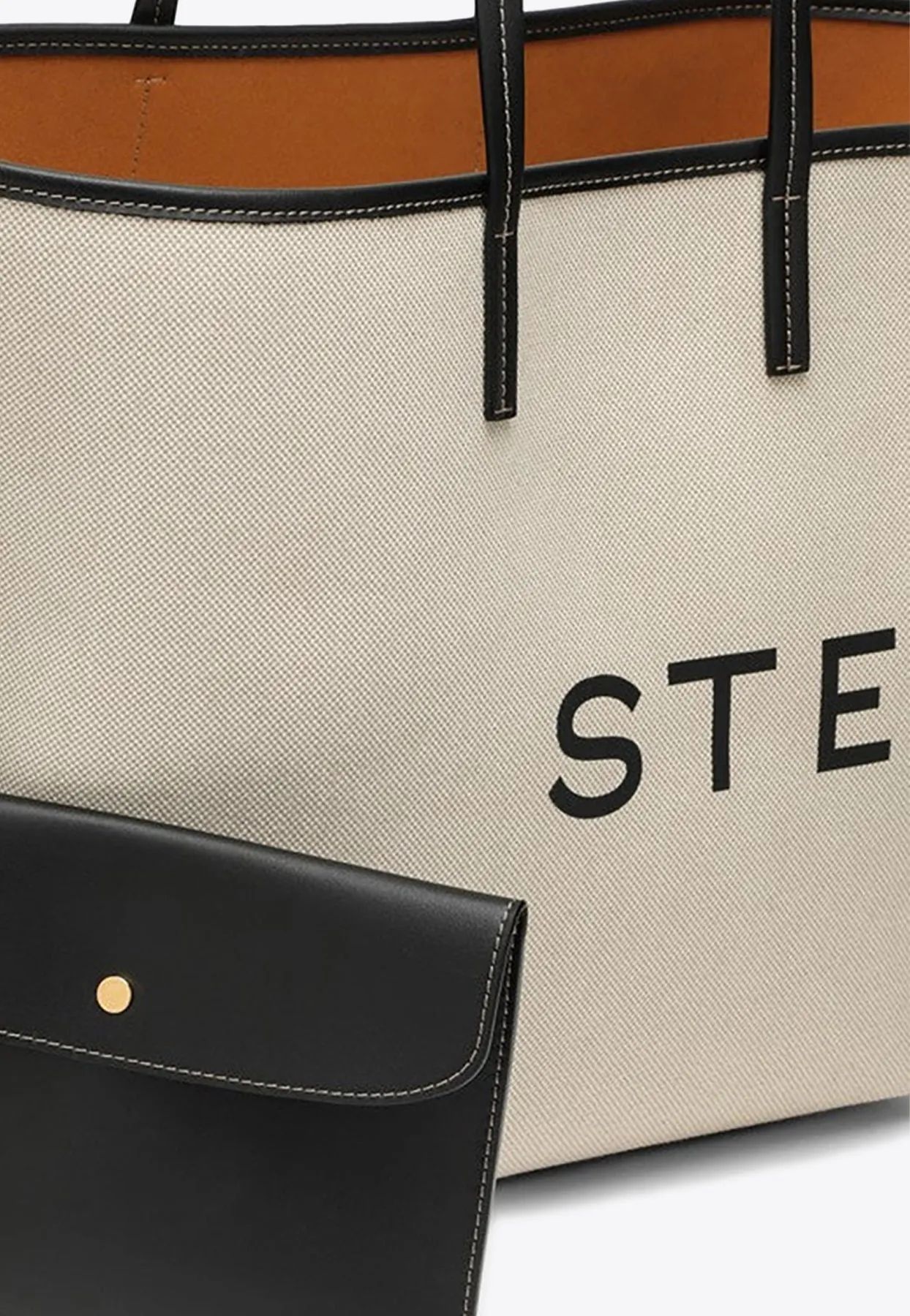 Logo Print Canvas Tote Bag
