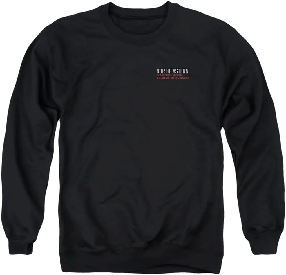 LOGOVISION Northeastern University Official D'More-Mckim School Of Business Left Chest Logo Unisex Adult Crewneck Sweatshirt