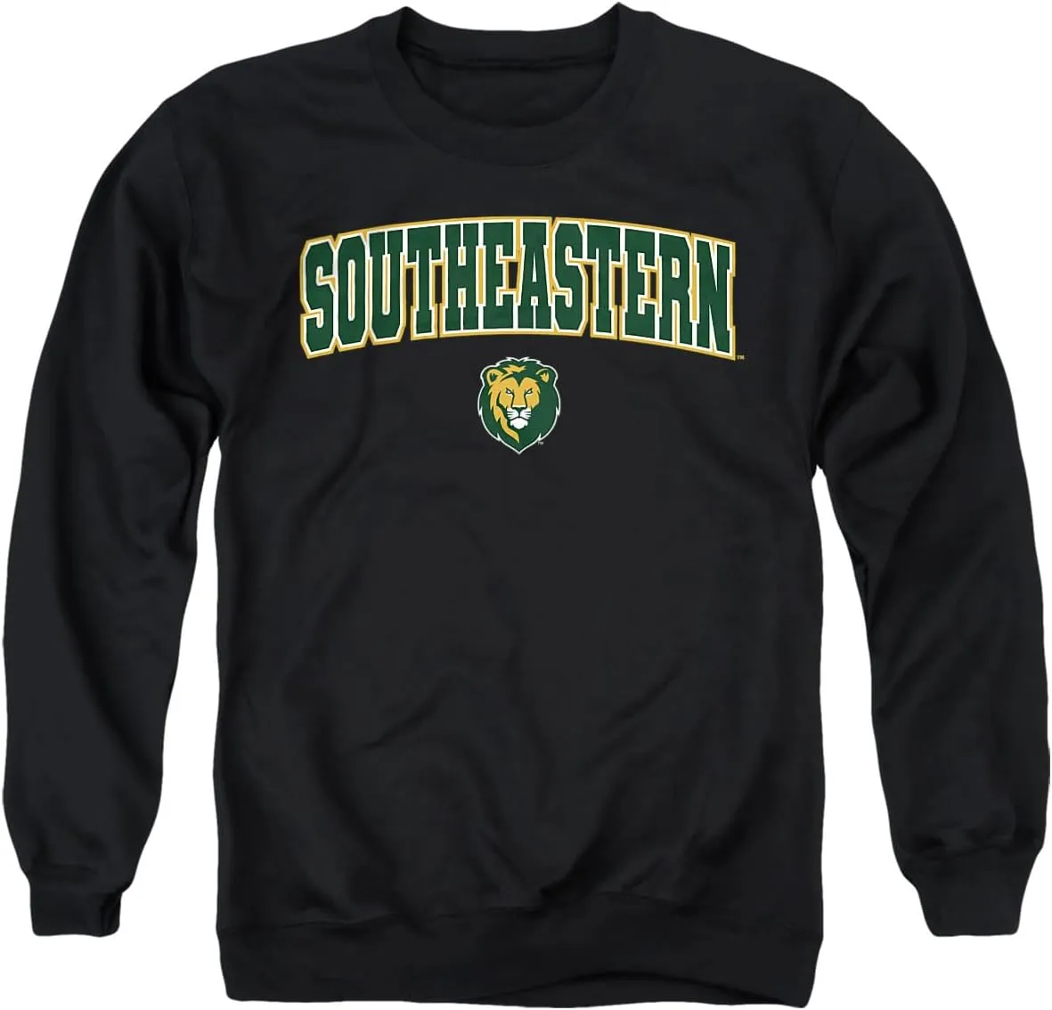 LOGOVISION Southeastern Louisiana University Arch Logo Black Unisex Adult Crewneck Sweatshirt