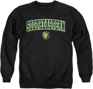 LOGOVISION Southeastern Louisiana University Arch Logo Black Unisex Adult Crewneck Sweatshirt