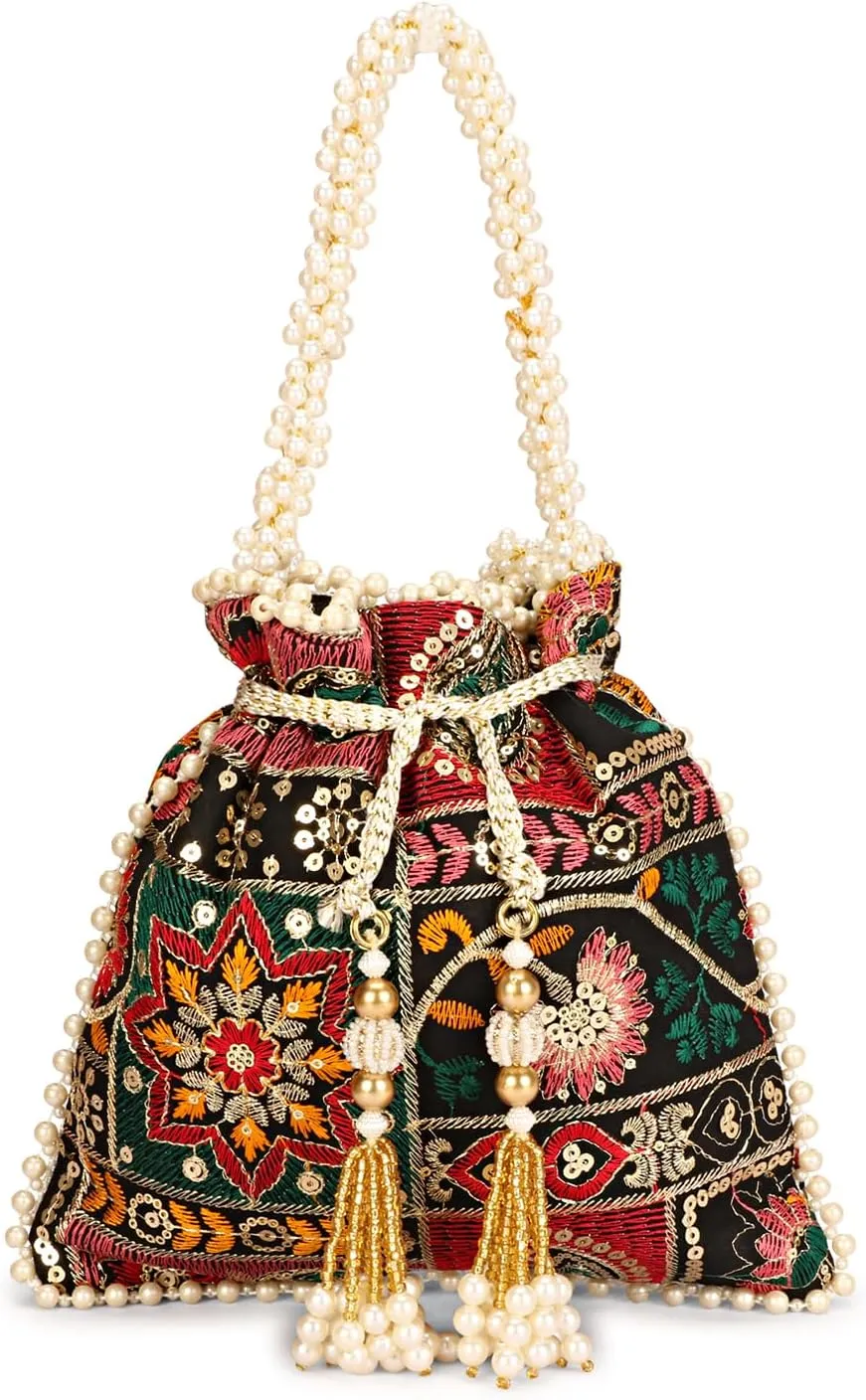 LONGING TO BUY Indian Wedding Potli Bags For Women, Potli Bags For Enagement, Sequence Potli Bags For Women