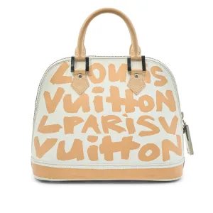 Louis Vuitton Graffiti Alma GM Peach