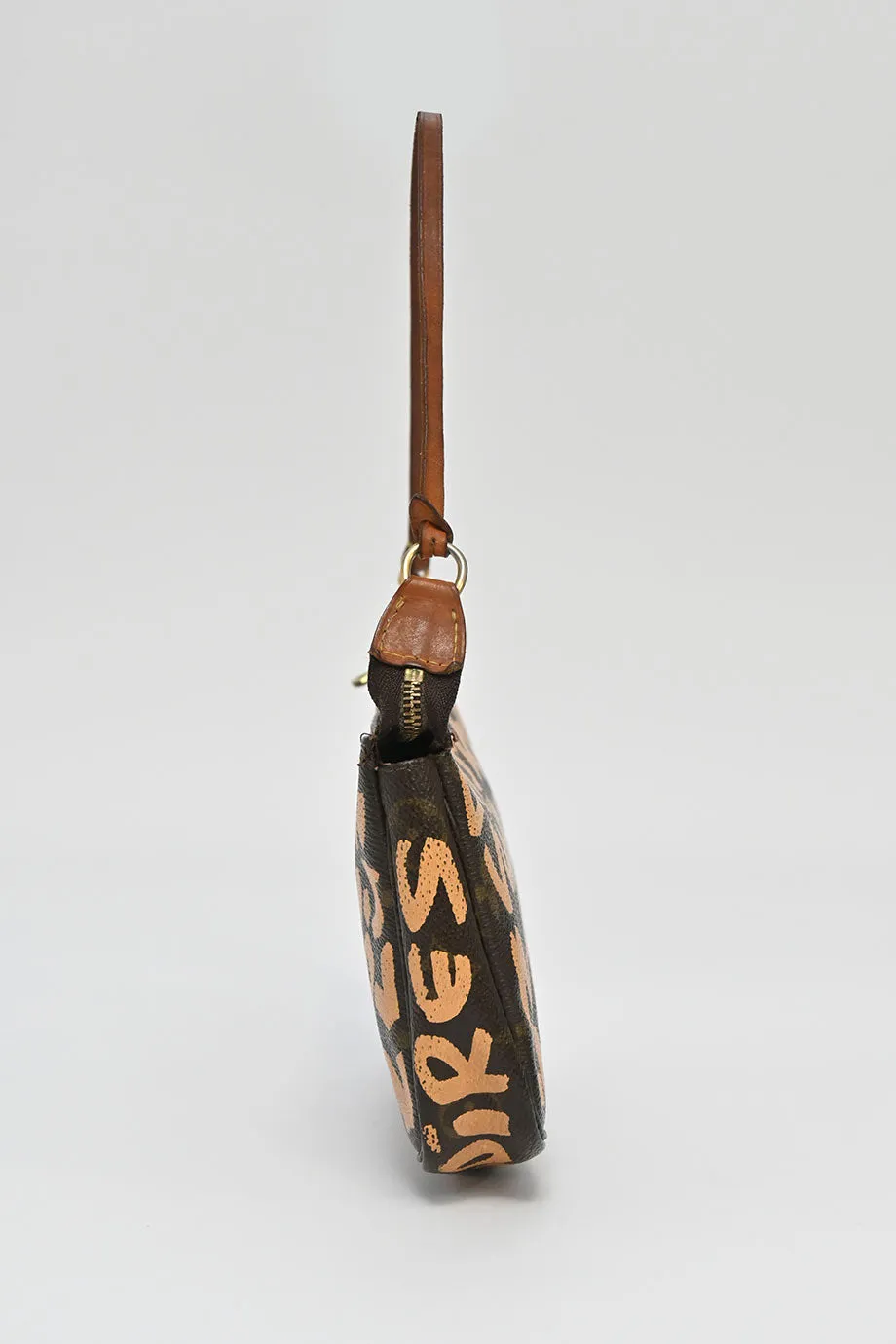 LOUIS VUITTON x Stephen Sprouse brown and orange graffiti monogram Pochette Accessoires