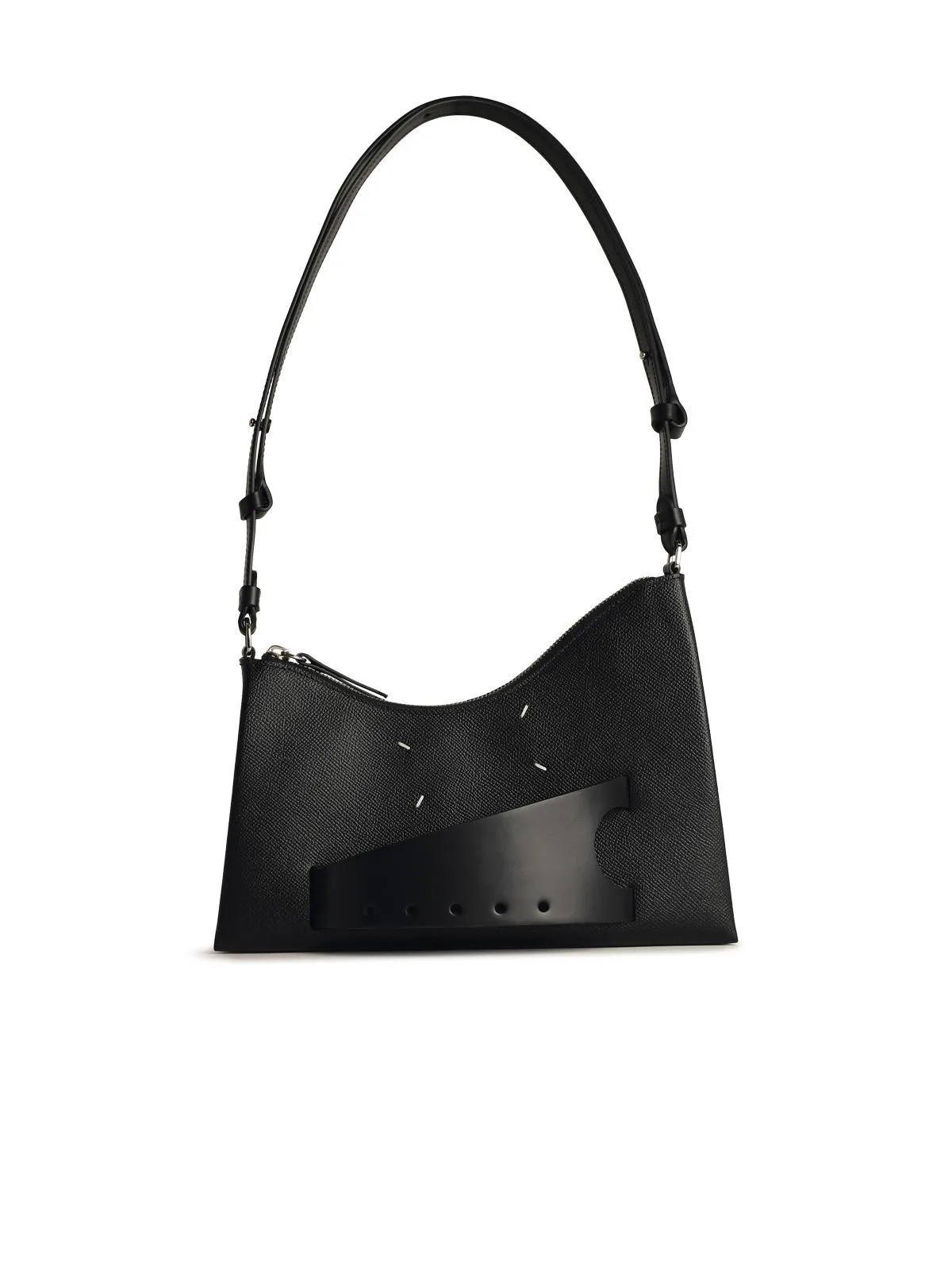 Maison Margiela 'Hobo' Black Embossed Lear Bag