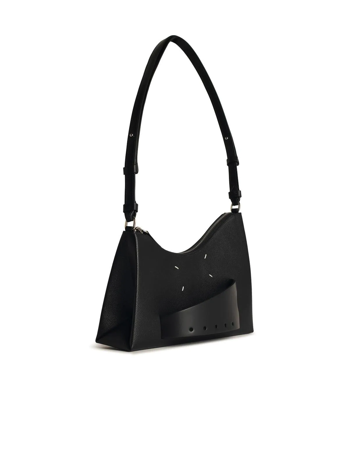 Maison Margiela 'Hobo' Black Embossed Lear Bag