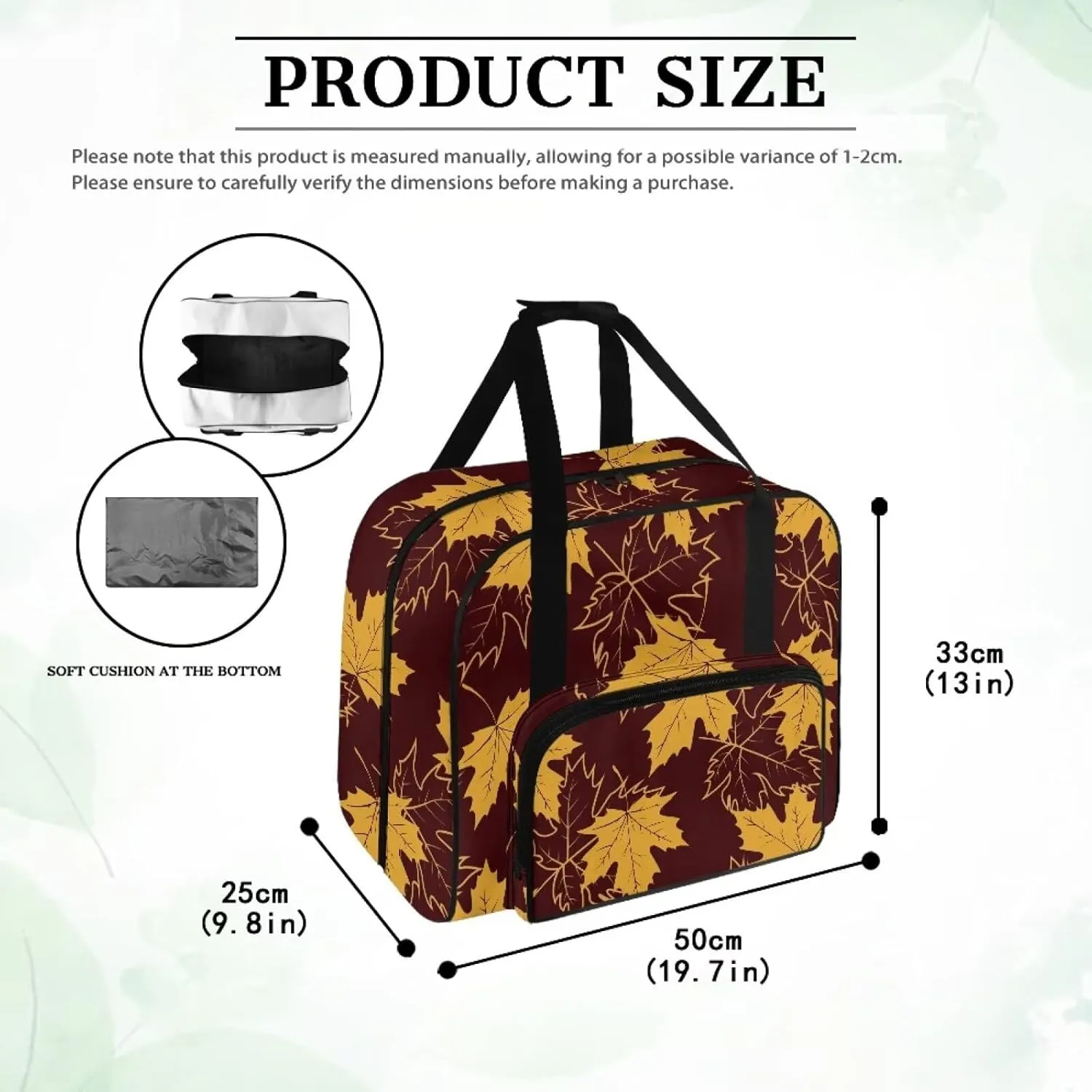 Maple Leaf Sewing Machine Bag Useful Storage Bags Fashion Large Capacity Home Assortment Case Organize