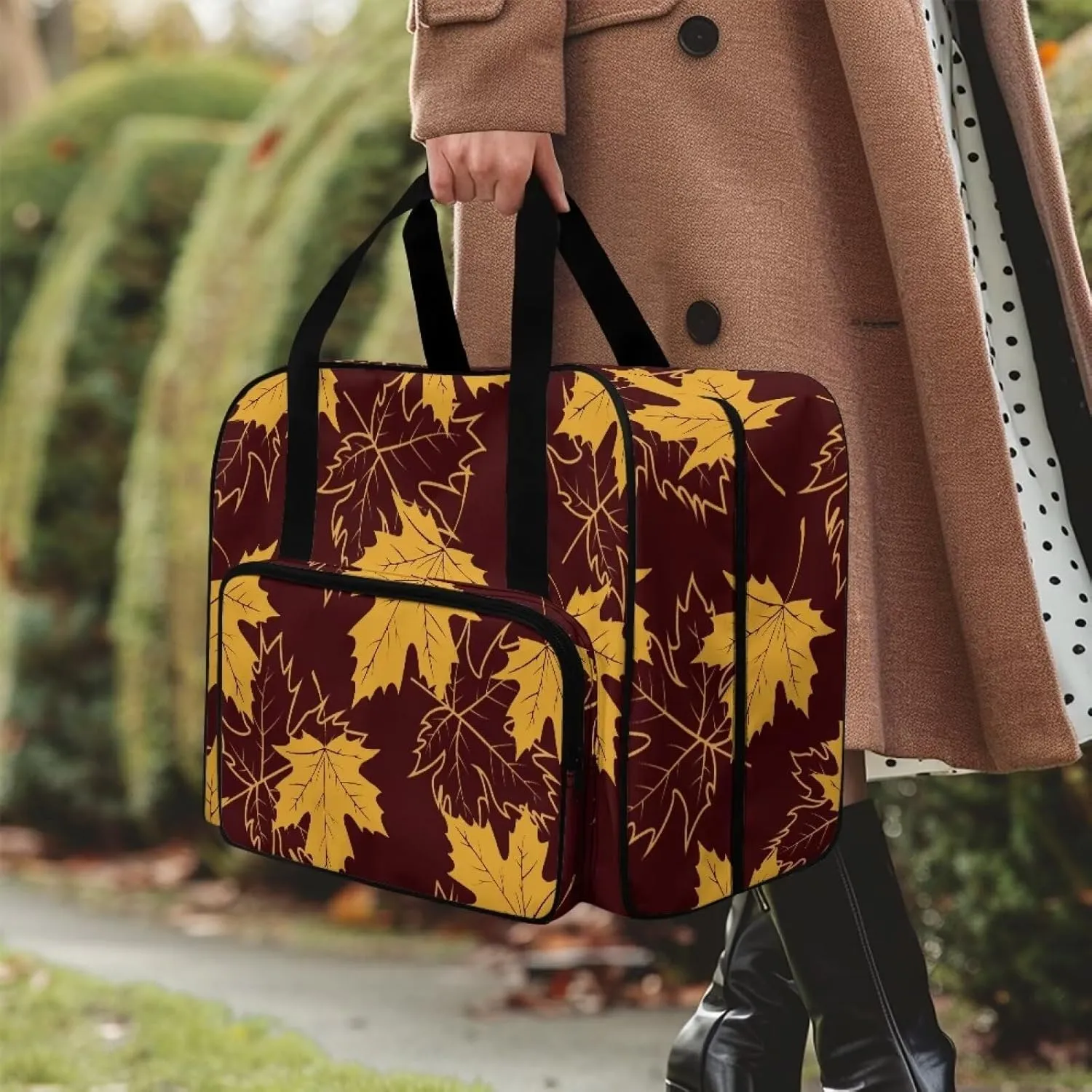 Maple Leaf Sewing Machine Bag Useful Storage Bags Fashion Large Capacity Home Assortment Case Organize