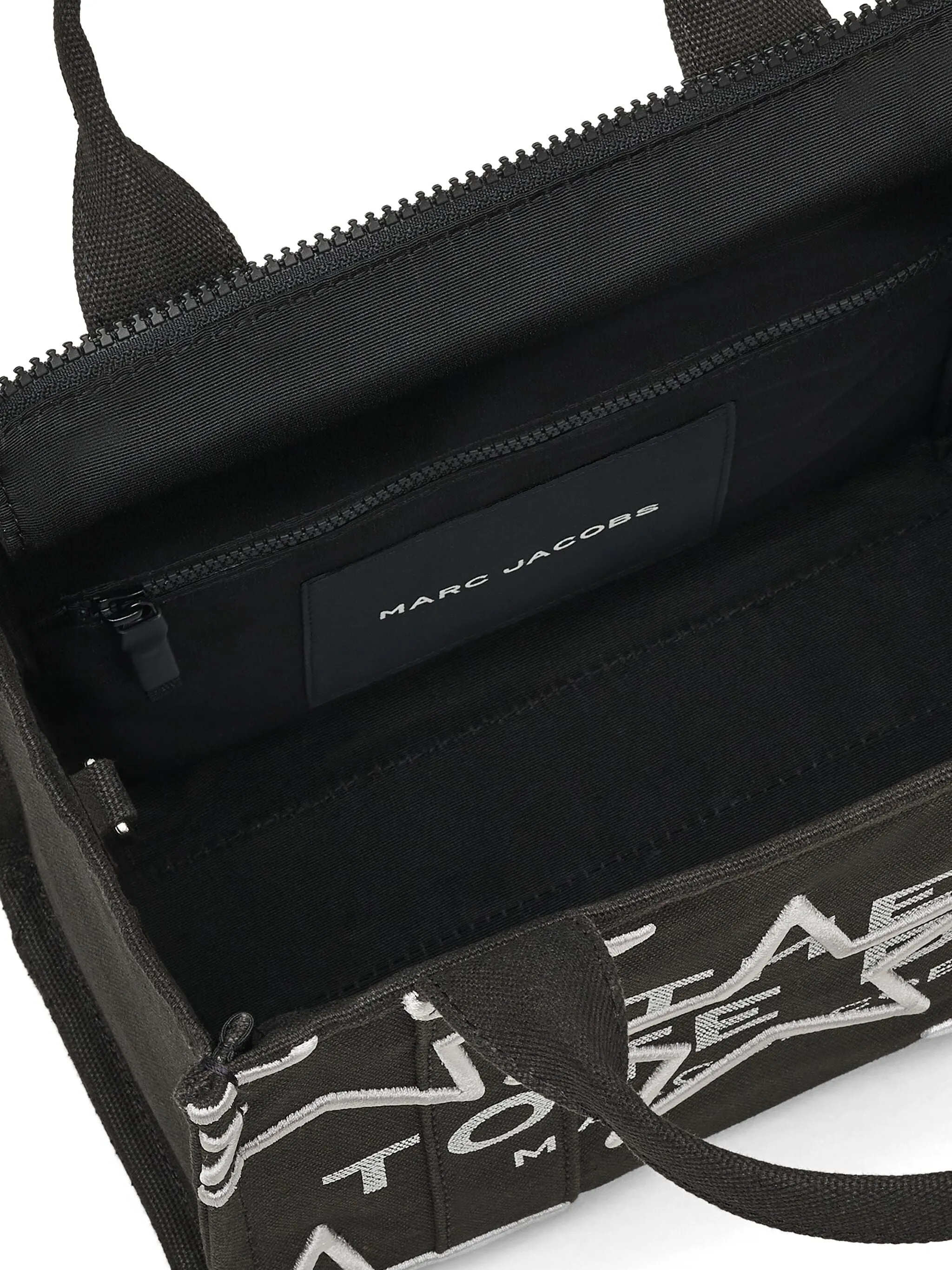 Marc Jacobs Black Canvas Logo Print Bag