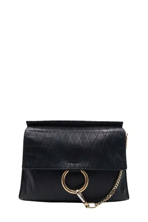 Medium Embossed Faye Black