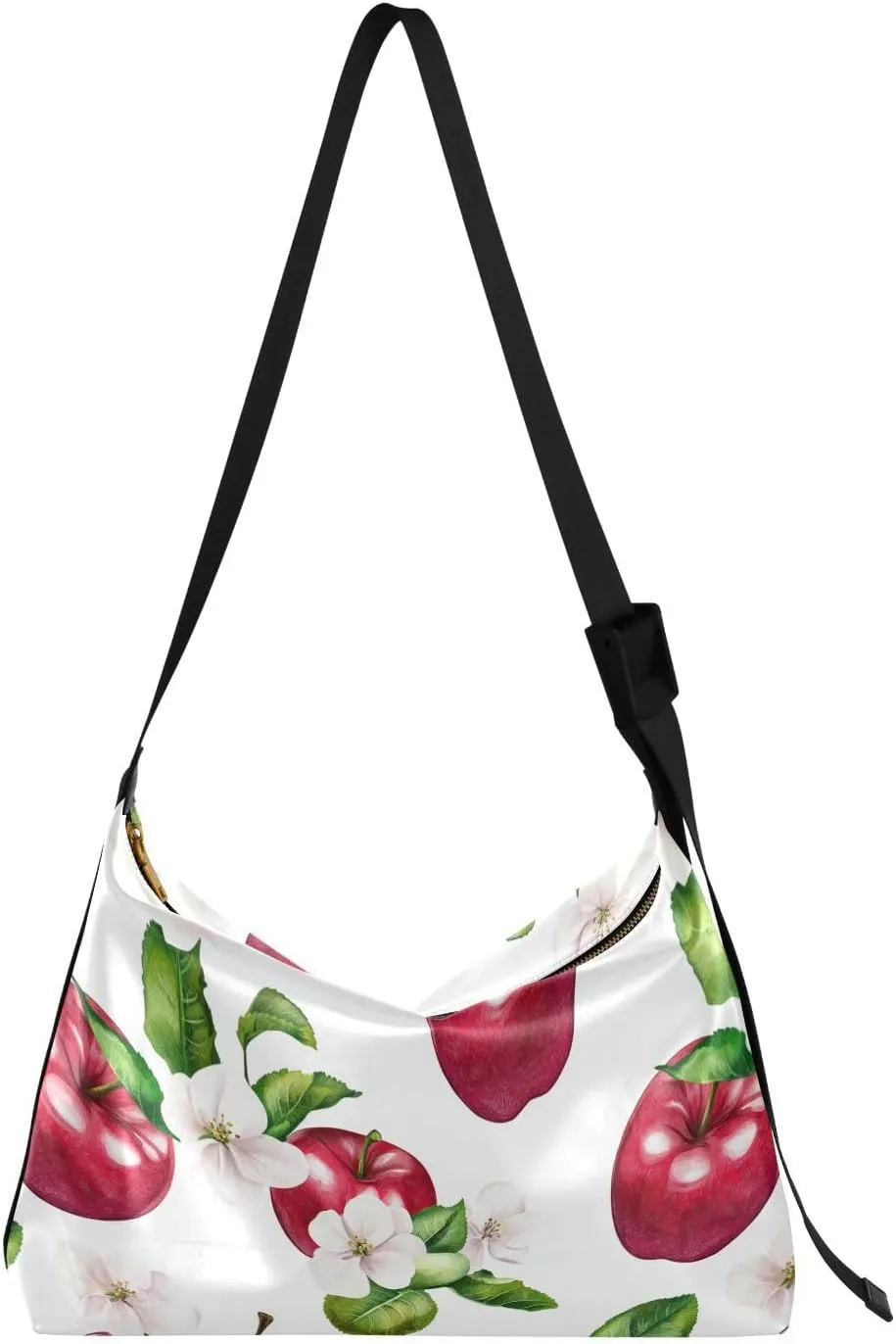 Men Crossbody Wallet Purse Leather Men Bags Shoulder Crossbody Sling Bag Fresh Pomegranate Fruit White