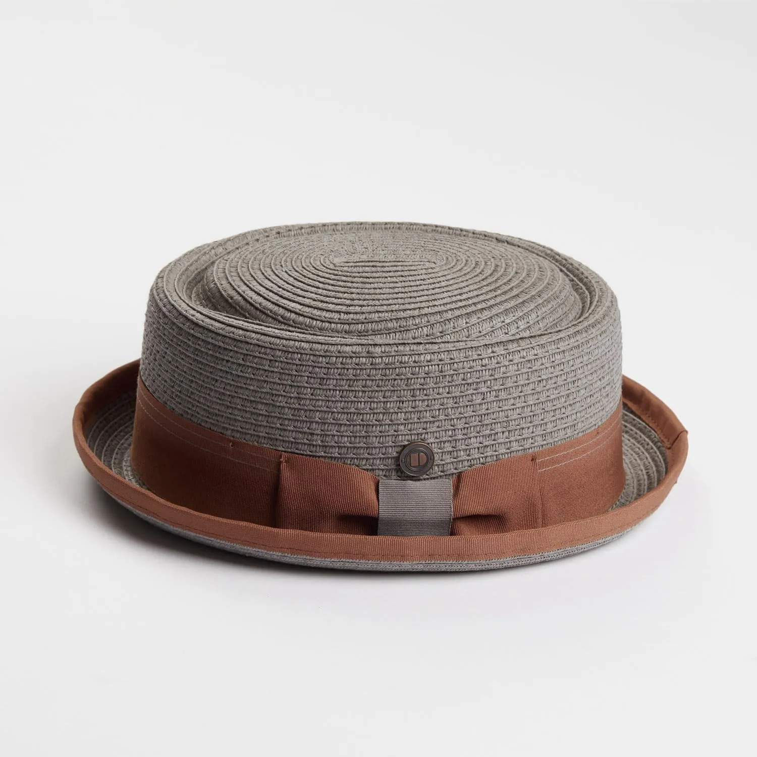 Mens Summer Paper Straw Skimpy Brim Retro Porkpie Hat