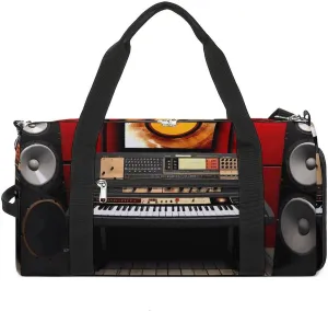 Mens Womens Gym Bag, Music Studio Print Duffle Bags,travel Gym Duffle Bag,garment Duffle Bag,gym Bag with Shoe Compartment