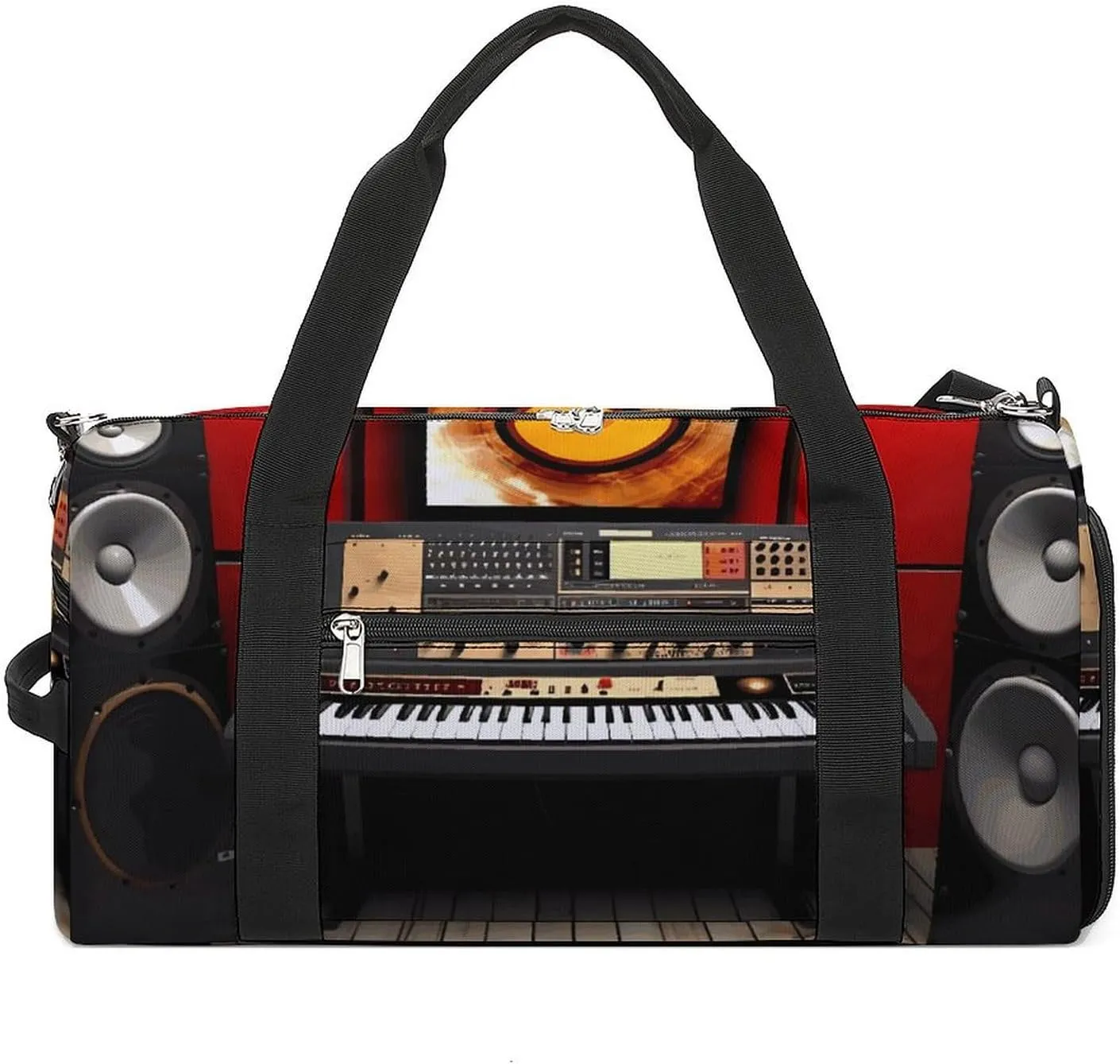 Mens Womens Gym Bag, Music Studio Print Duffle Bags,travel Gym Duffle Bag,garment Duffle Bag,gym Bag with Shoe Compartment