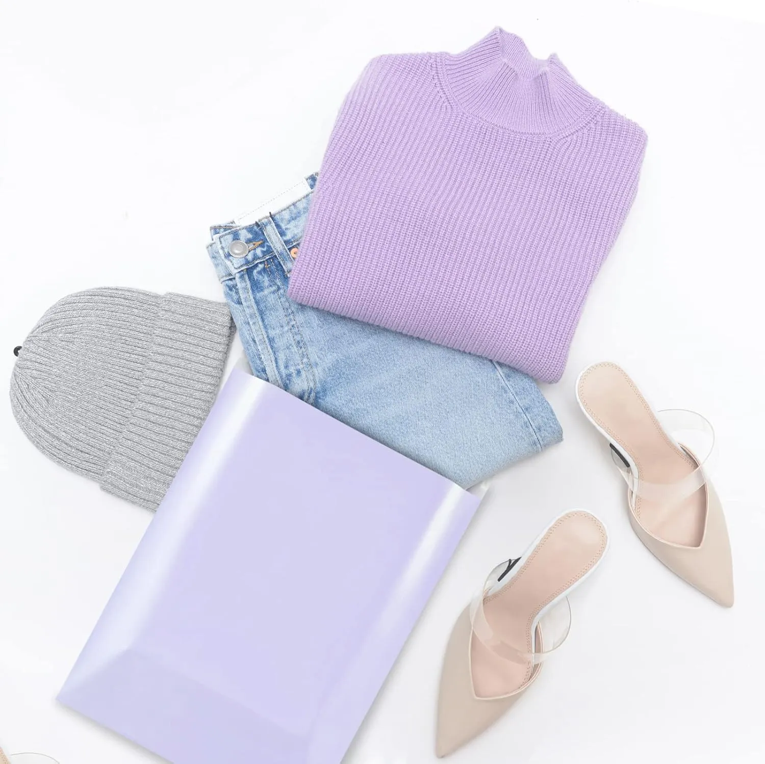 Metronic Poly Mailers 14.5X19 100 Pack, Strong Adhesive Shipping Bags for Clothing, Waterproof and Tear-Proof Packaging Bags Mailers Poly Bags for Shipping Envelopes in Lilac Purple