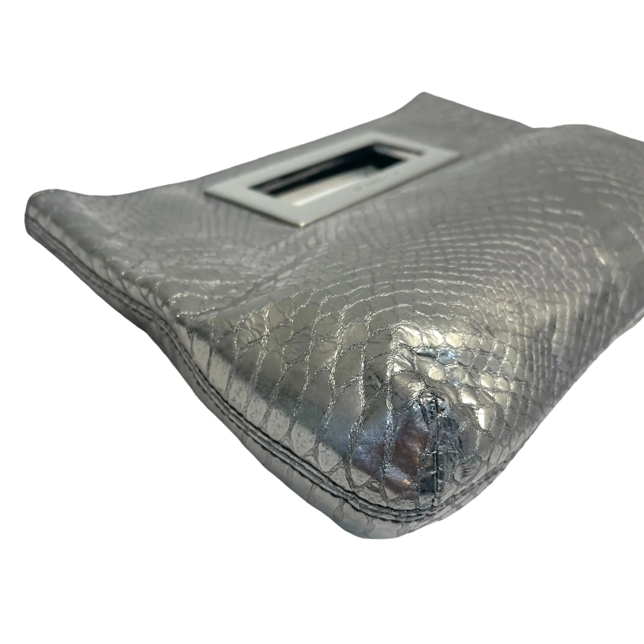 MICHAEL Michael Kors Python Embossed Leather Berkley Clutch