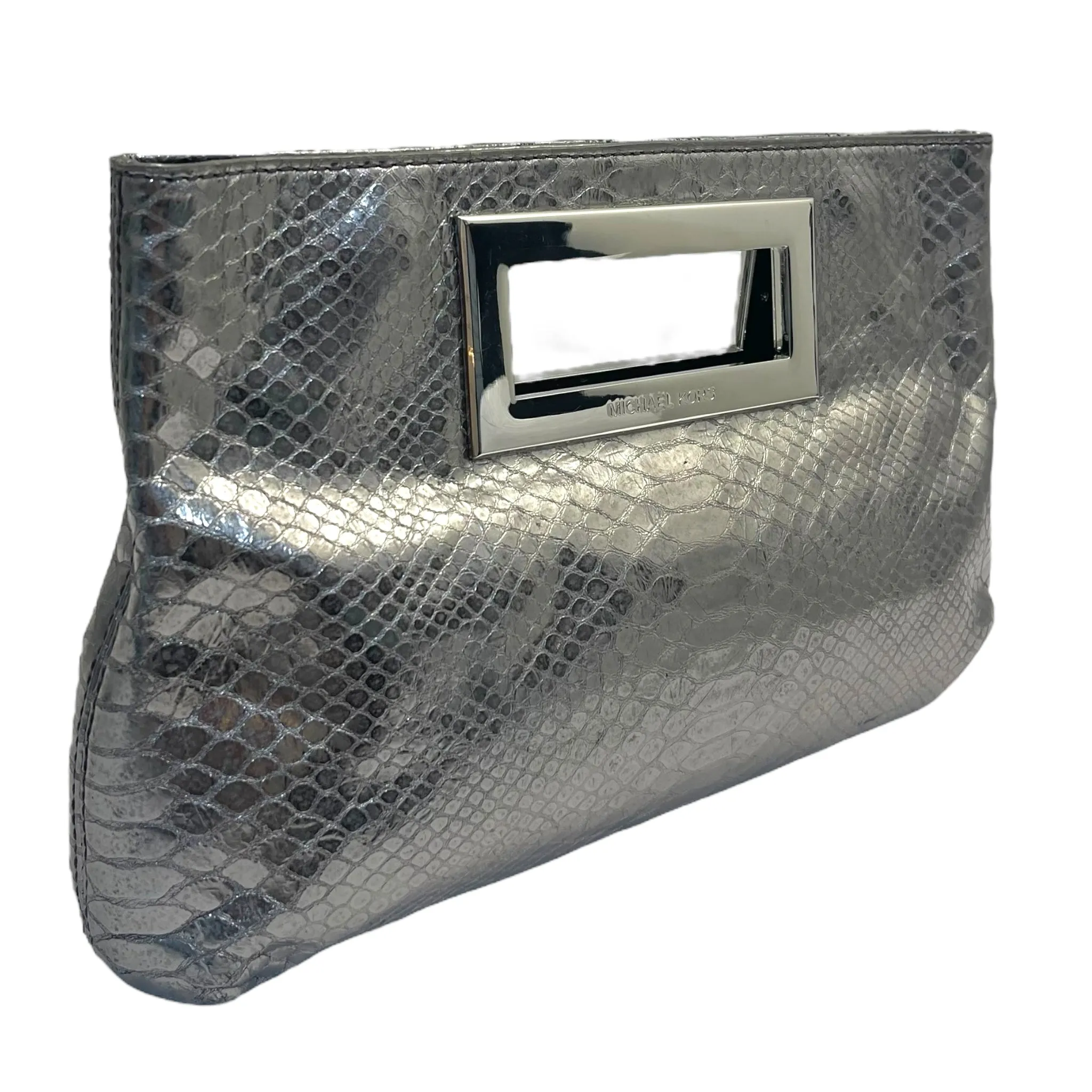 MICHAEL Michael Kors Python Embossed Leather Berkley Clutch