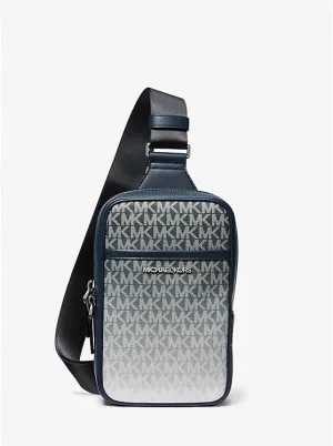 Micheal Kors Cooper Medium Ombre Logo Sling Pack Navy
