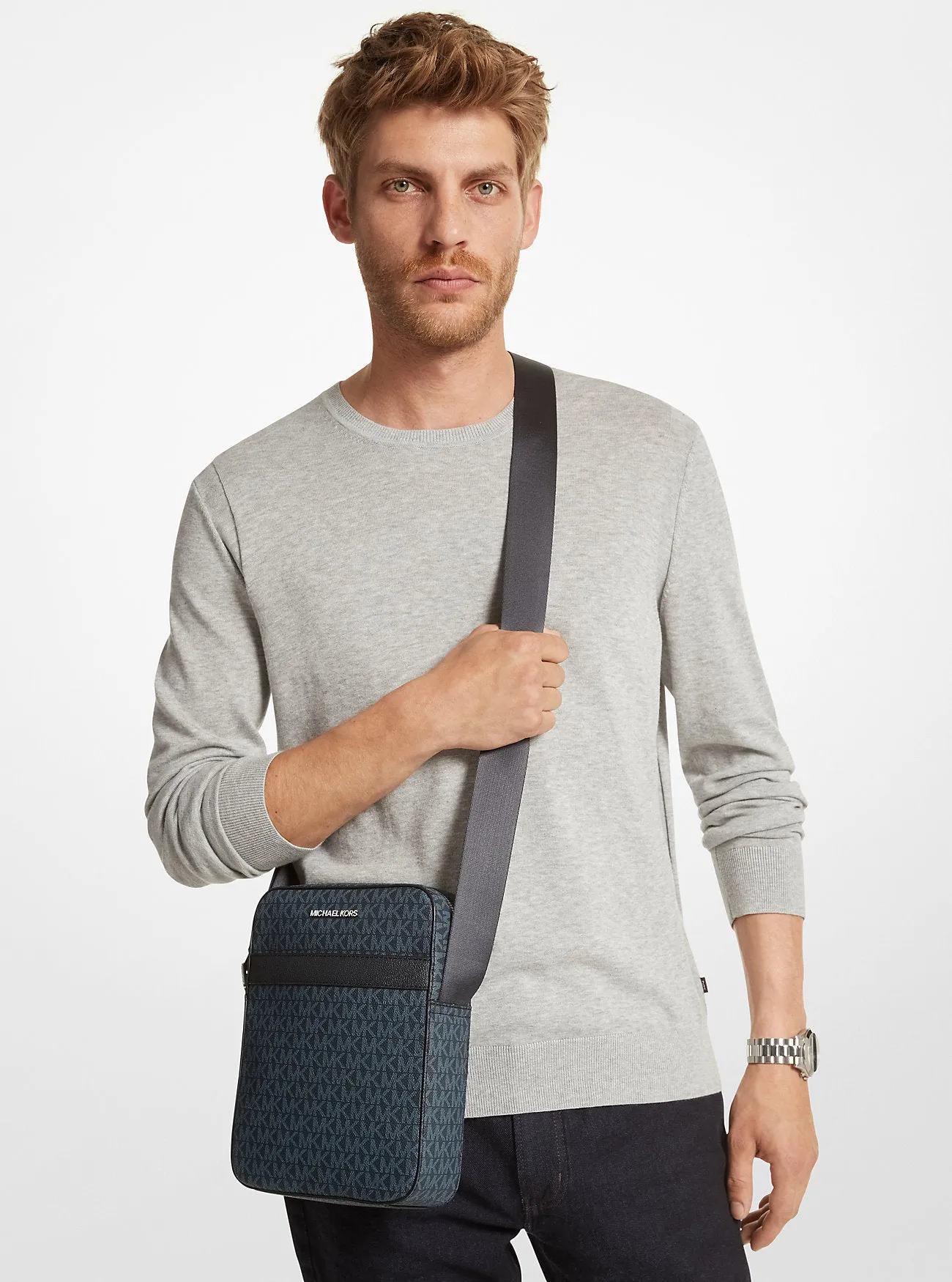 Micheal Kors Cooper Signature Logo Flight Bag