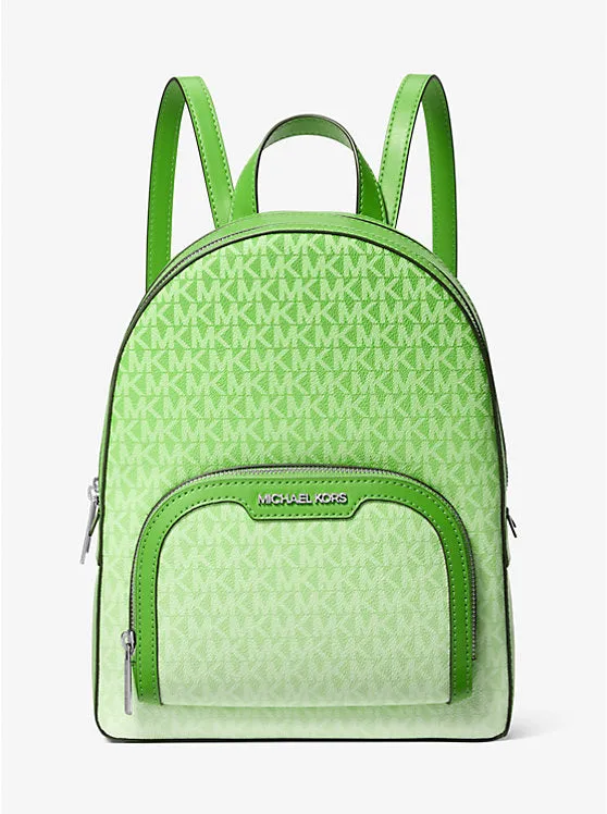 Micheal Kors Jaycee Medium Ombre Signature Logo Backpack Jungle