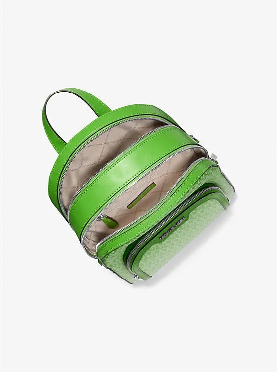 Micheal Kors Jaycee Medium Ombre Signature Logo Backpack Jungle